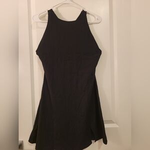 Qinsen Black Athlectic Sleeveless Dress Sz Lg